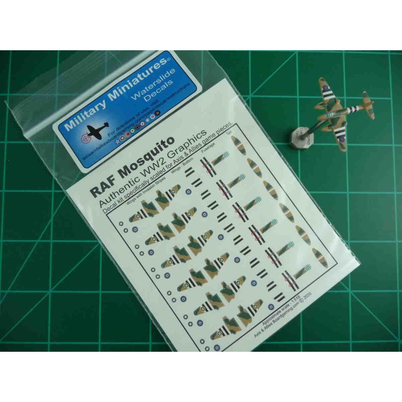 Axis & Allies UK Mosquito Tac Bomber Decal Kit