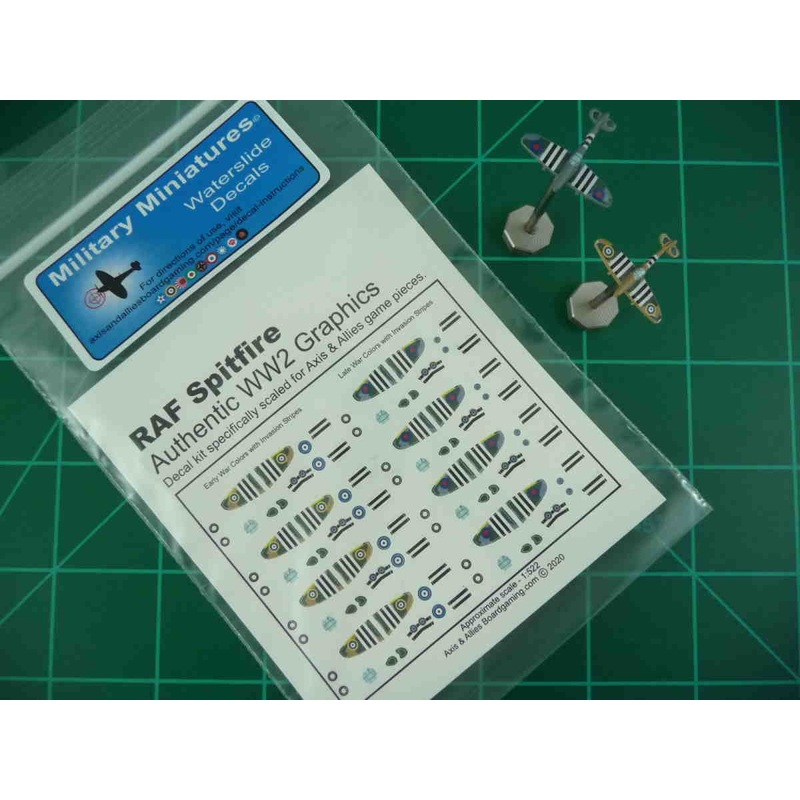Axis & Allies UK Spitfire Fighter Decal Kit