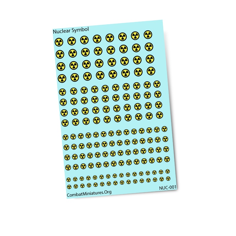 Nuclear Symbol Water Slide Decals