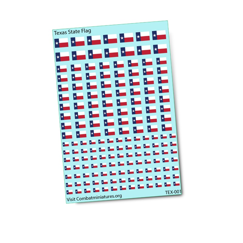 Texas Flag Water Slide Decal