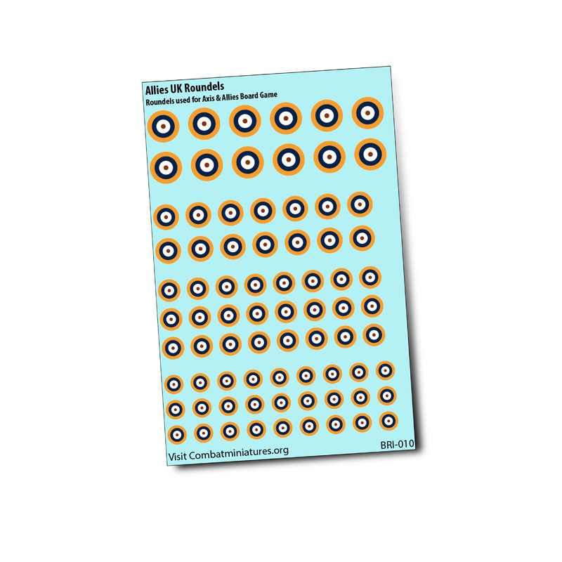 1/300-1/600 Allies Europe UK Roundel Water Slide Decals