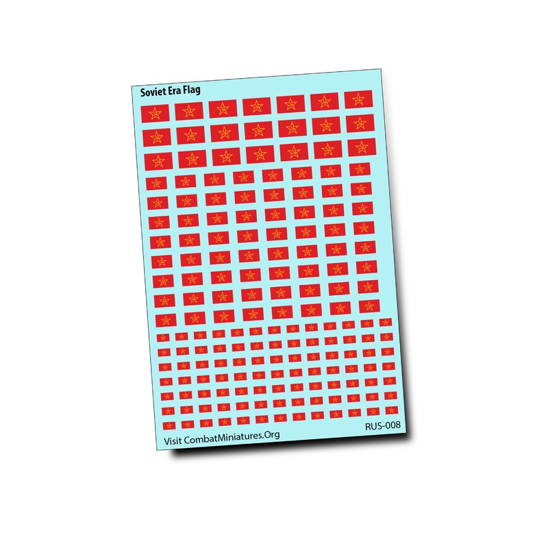 1/300 1/600 Soviet Era Flag Water Slide Decals