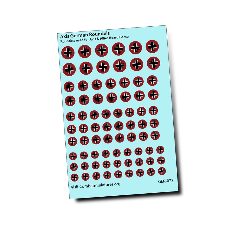 1/300-1/600 WW2 Axis German Roundels Water Slide Decals