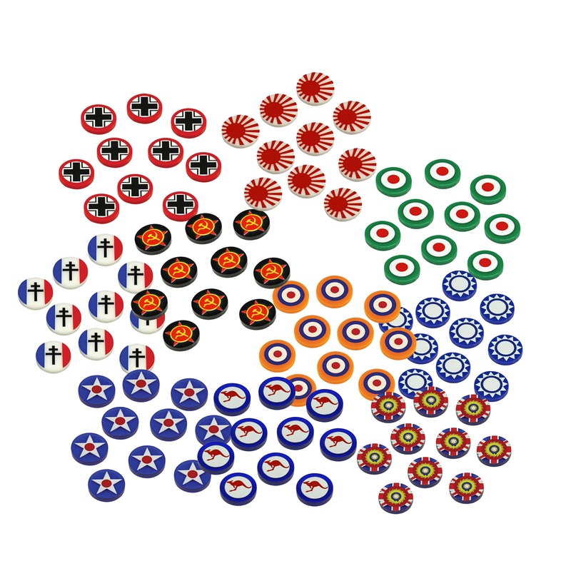 100Pc Axis & Allies Global 1940 Roundel Upgrade A