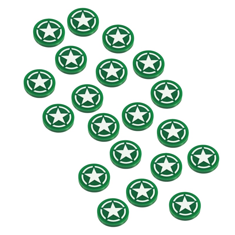 20pc WWII Tokens, American Army Green Roundel