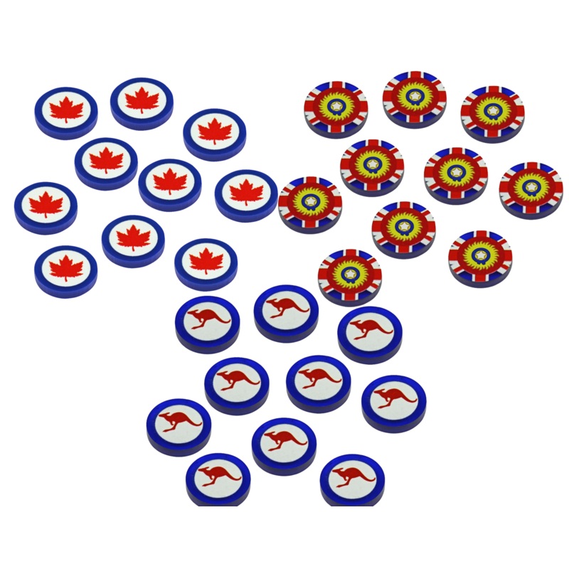 30pc WWII Faction Tokens, Commonwealth Upgrade