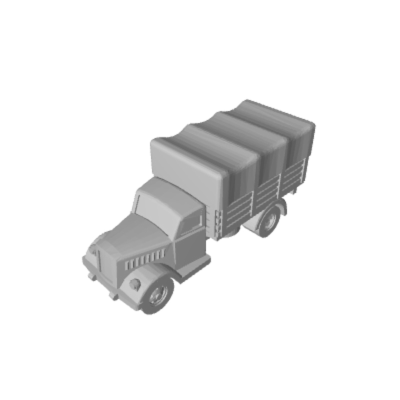 3D Printed 1/285 Opel Blitz Covered (x10)