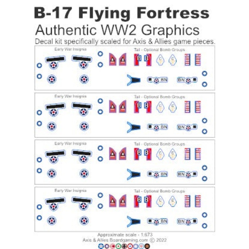 Axis & Allies Decal Kit – B-17