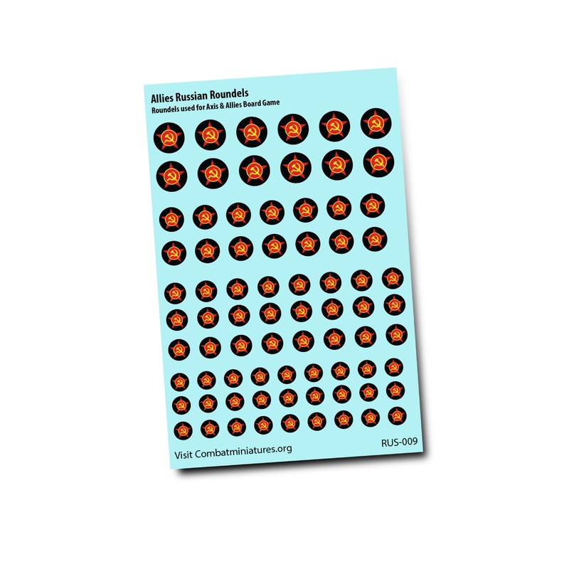 Axis & Allies Russian Roundel Water Slide Decals
