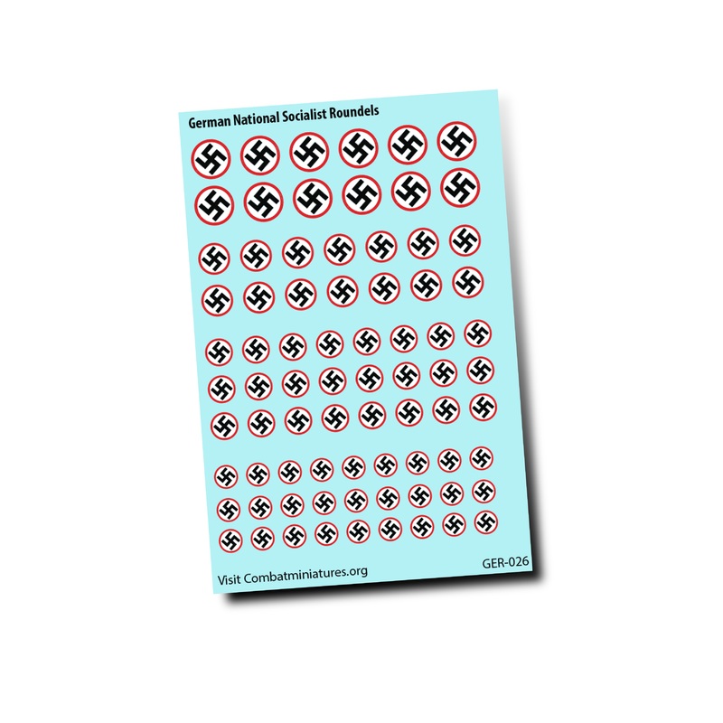 German National Socialist Roundels Water Slide Decals
