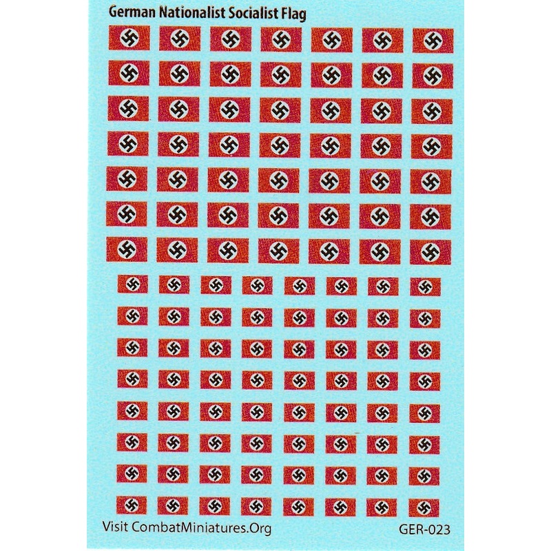 WW2 German National Socialist Flag Water Slide Decal (2 sizes)