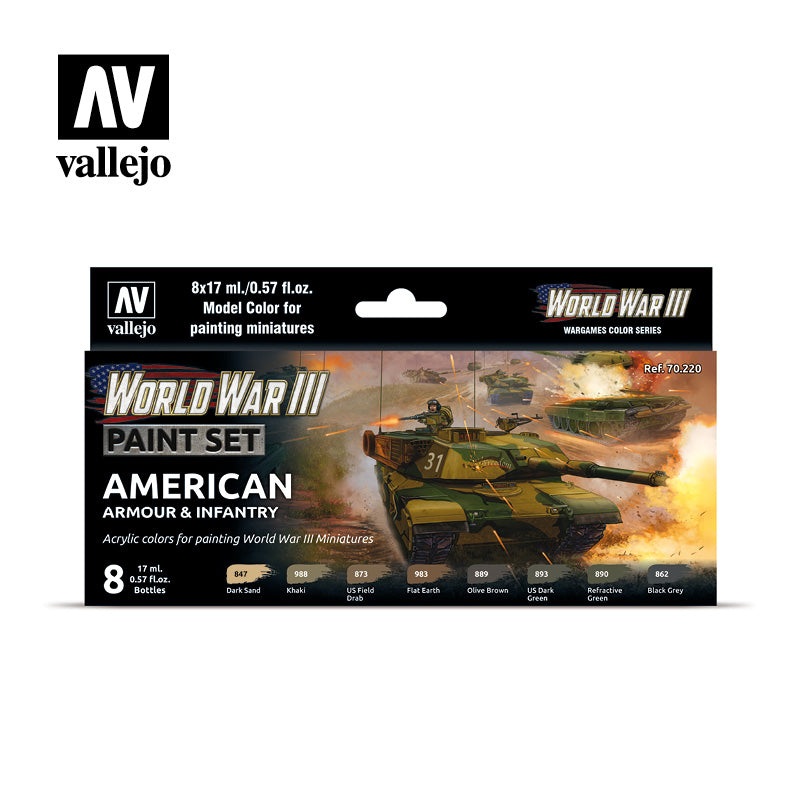 WW3 AMERICAN ARMOUR & INFRANTY PAINT SET