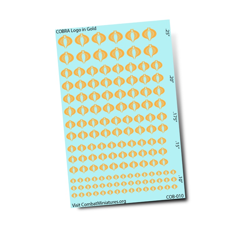1/300-1/600 Cobra Command Silhouette in Gold Water Slide Decals (Copy)