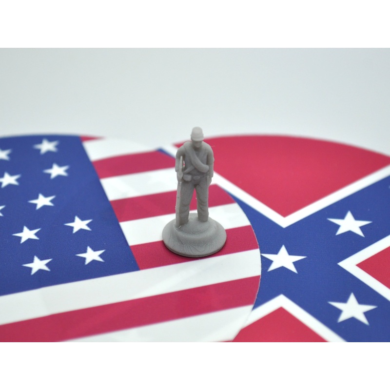 1/72 Scale 3D Printed Confederate Soldier (x10)