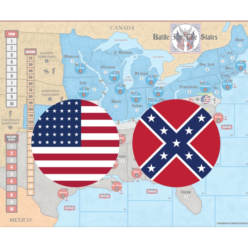 2PC Battle for the States Roundel Coaster/Production Tray Set