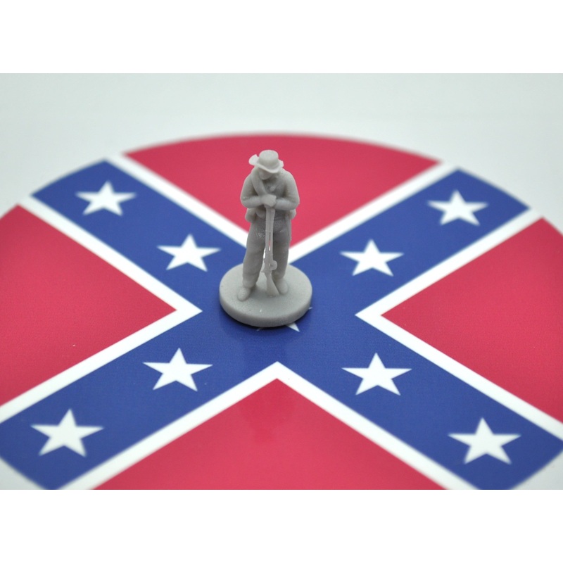 3D Printed 1/72 Scale American Civil War Confederate Soldier (x10)