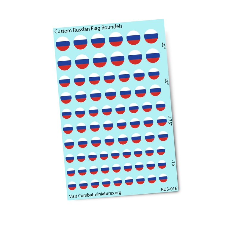 Custom Flag of the Russian Federation Roundel Water Slide Decals