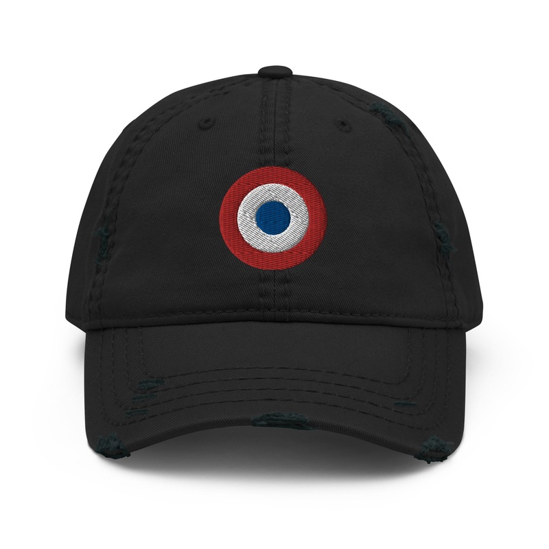 French Airforce Roundel Distressed Hat