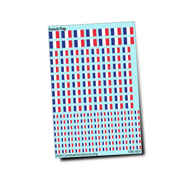 French Flag Water Slide Decals