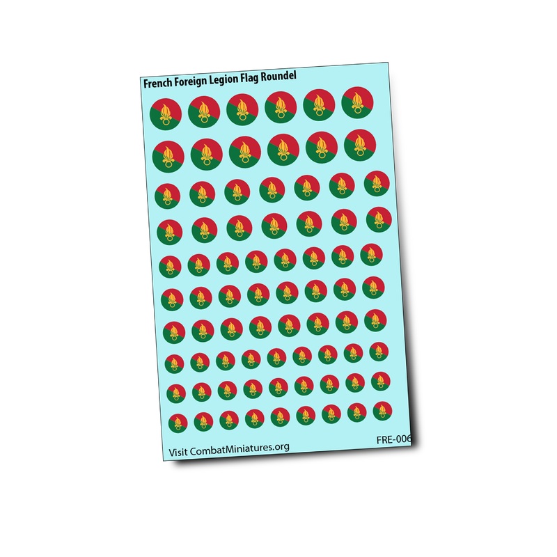 French Foreign Legion Roundel Flag Water Slide Decals