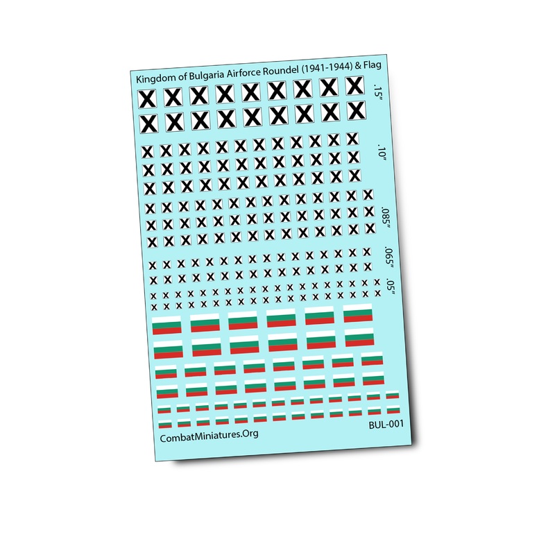 Kingdom of Bulgaria Aircraft Markings and Flags Water Slide Decals