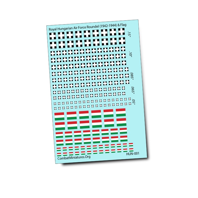 Kingdom of Hungarian Aircraft Markings and Flags Water Slide Decals