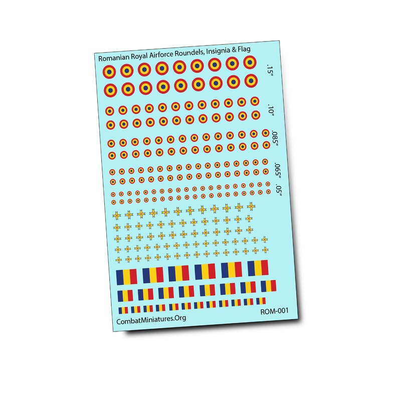 Romania Royal Aircraft Markings and Flags (1924-1947) Water Slide Decals